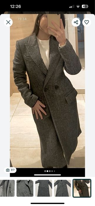 Palton Mango gri de toamna - iarna