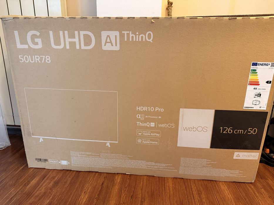 LG 4k 50UR78003lk HDR10 pro 50inch la cutie, + telecomanda smart LG