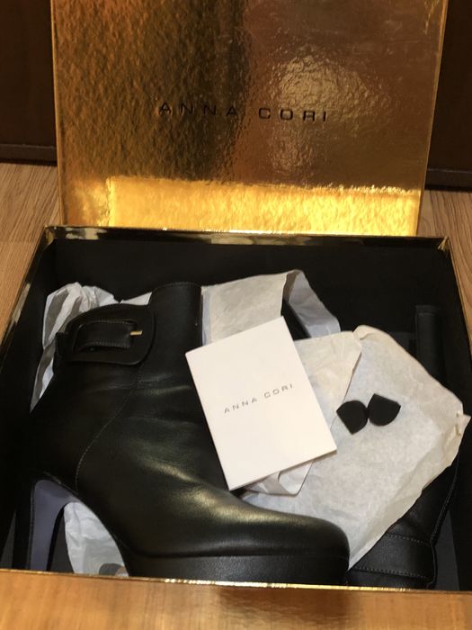 Botine piele naturala de vitel, Anna Cori,39