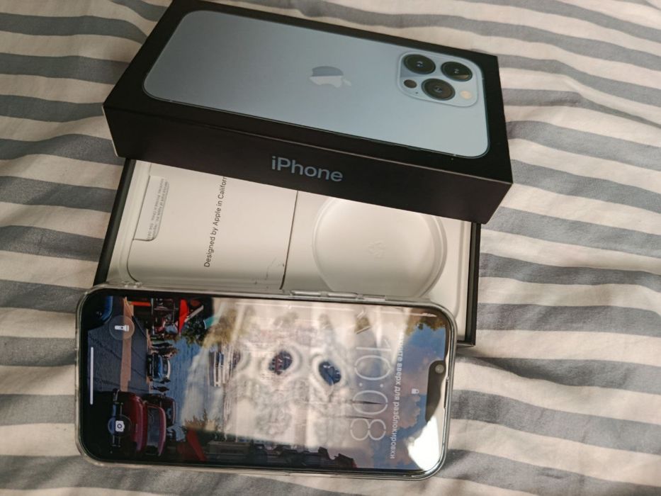 Iphone 13 pro 128 talik karobkasi bilan