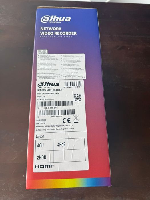 NVR 4 canale Dahua NVR4204-P-4KS3 Sigilat