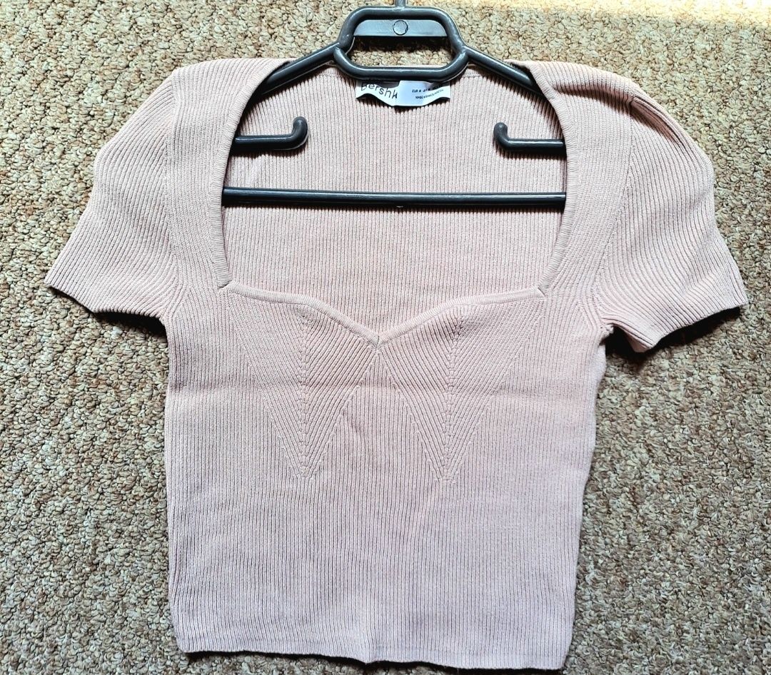 Bluza de vara roz Bershka top ieftin roz stare ft ft buna