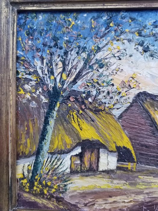 Импасто Миниатюра - Селски Пейзаж