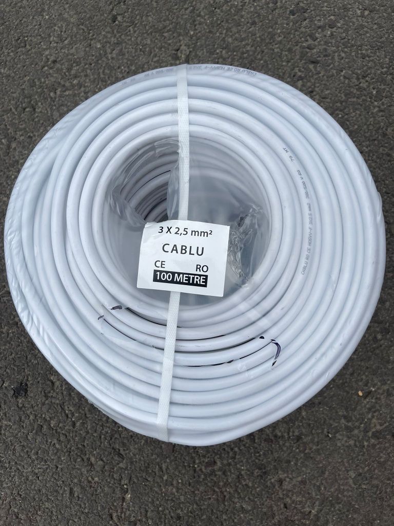 Cablu de curent, din cupru lițat 3x2,5 MYYM