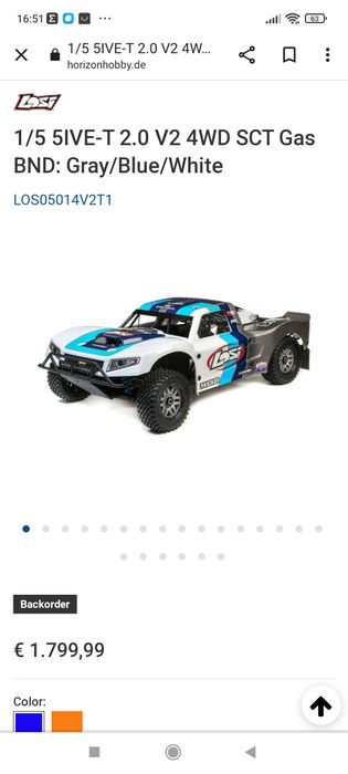 Automodel Losi  5 T 4x4 rc benzina nu nitro