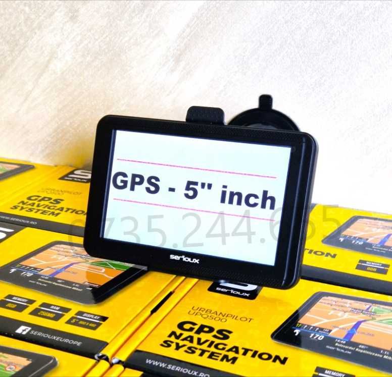 Navigatii GPS SERIOUX 5".pt. Truck,TIR,Camion,Auto. Nou. Garantie