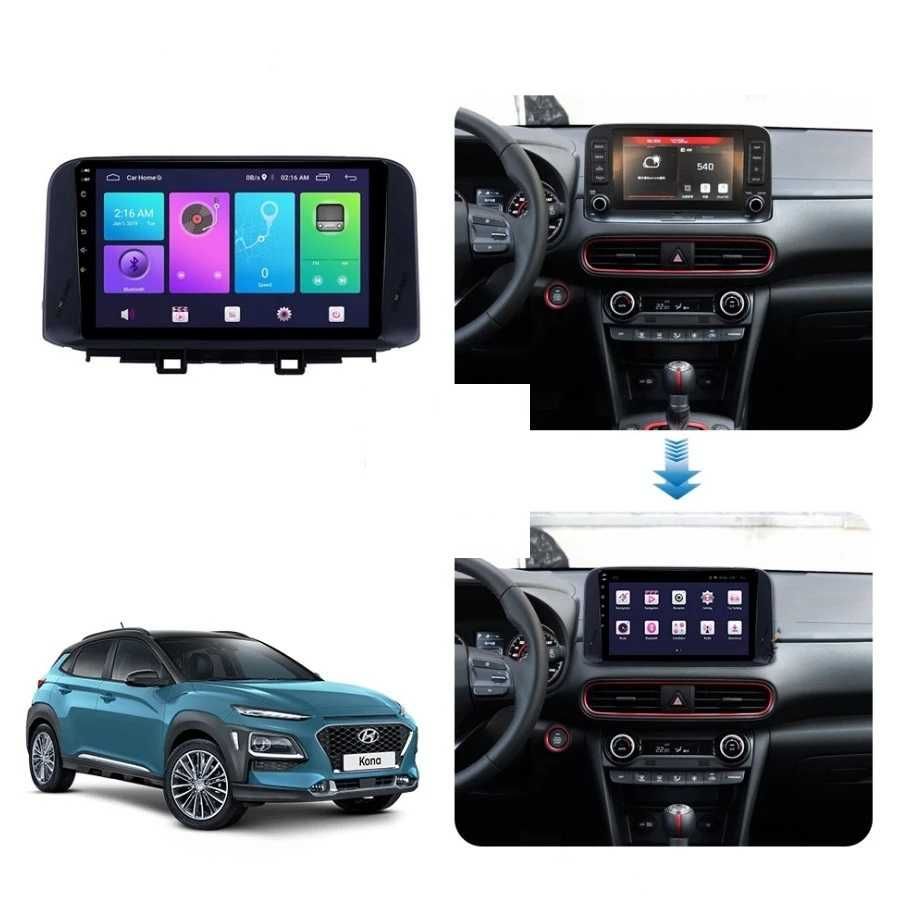 Navigatie Hyundai Kona ( 2018 + ) 4GB Noua Garantie Camera Marsarier