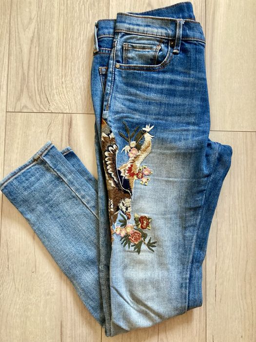 Blugi brodati Abercrombie, Guess, Express- femei