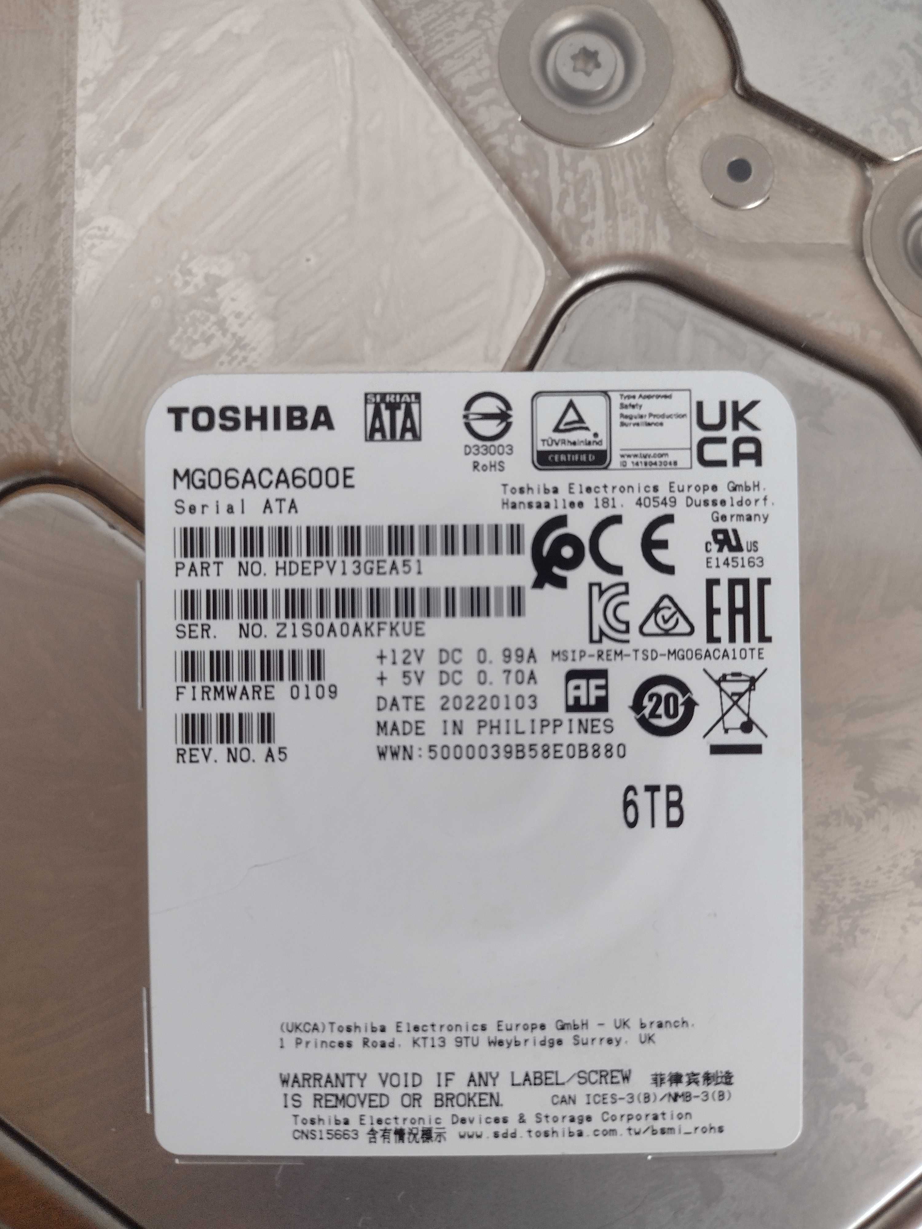 HDD 3.5" Toshiba 6TB  256MB 7.2K RPM