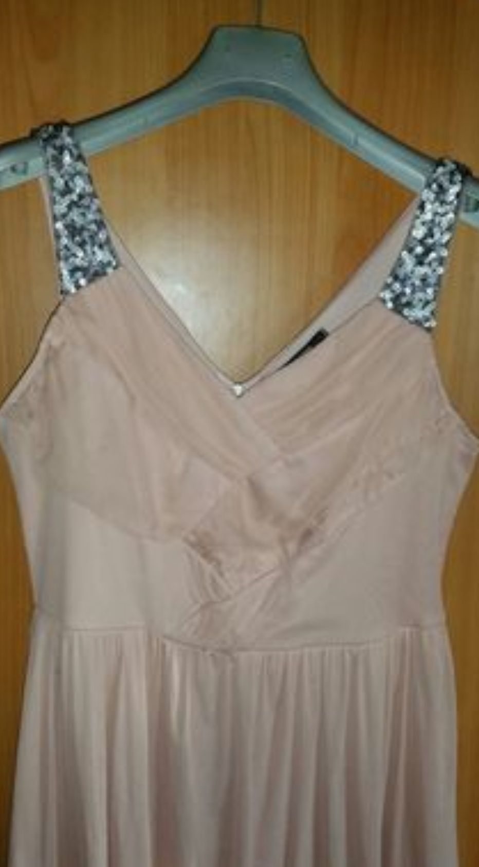rochie dama femei paiete roz pal sampanie