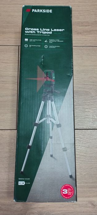 Nivela laser cu linii incrucisate, PARKSIDE,Raza de lucru 10 m, Nou!
