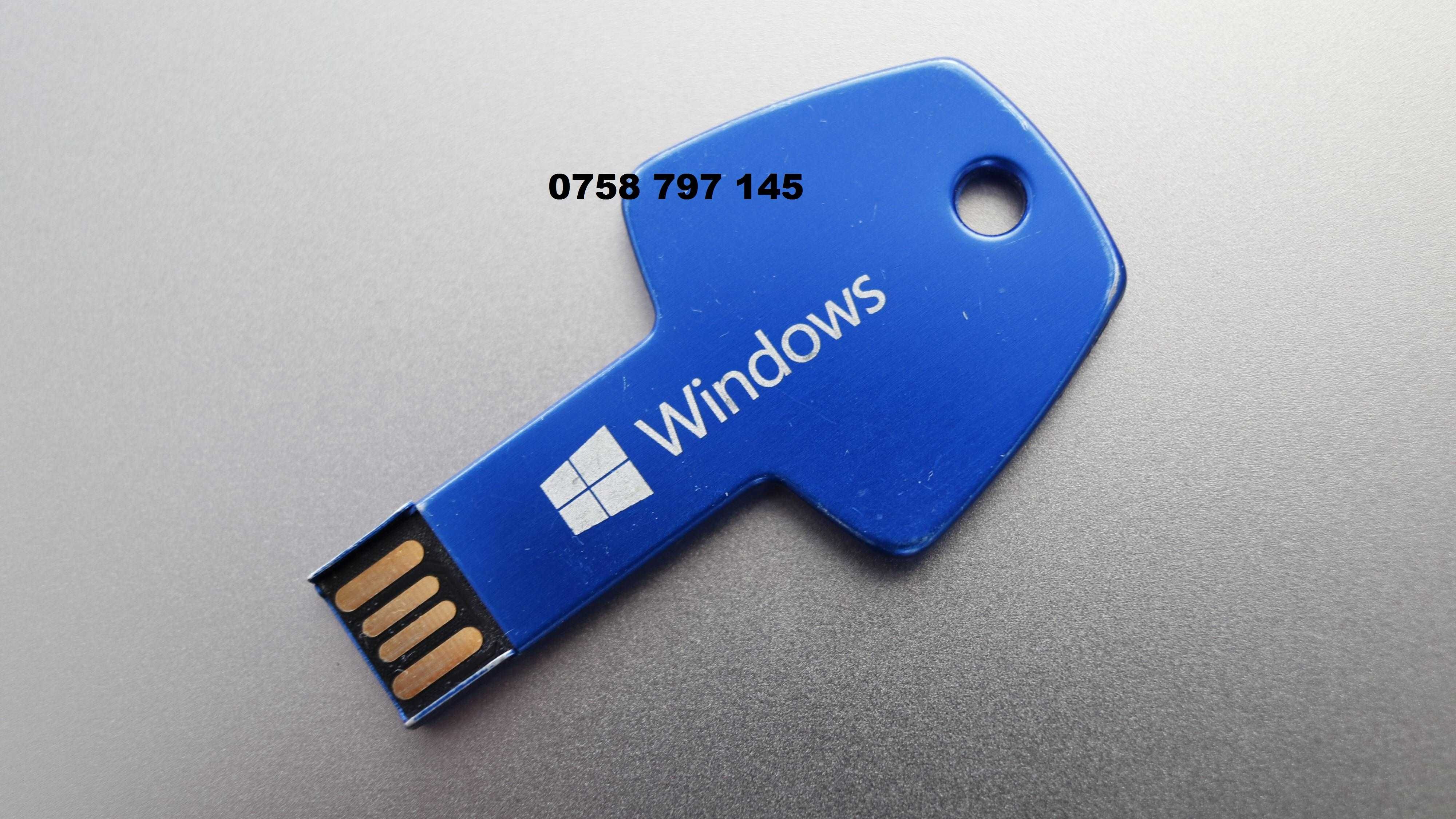 Stick NOU+Licenta Windows 10/Windows 11/,Office key instalare