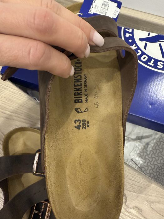 Papuci bărbați Birkenstock Arizona BS Habana-43,piele naturală