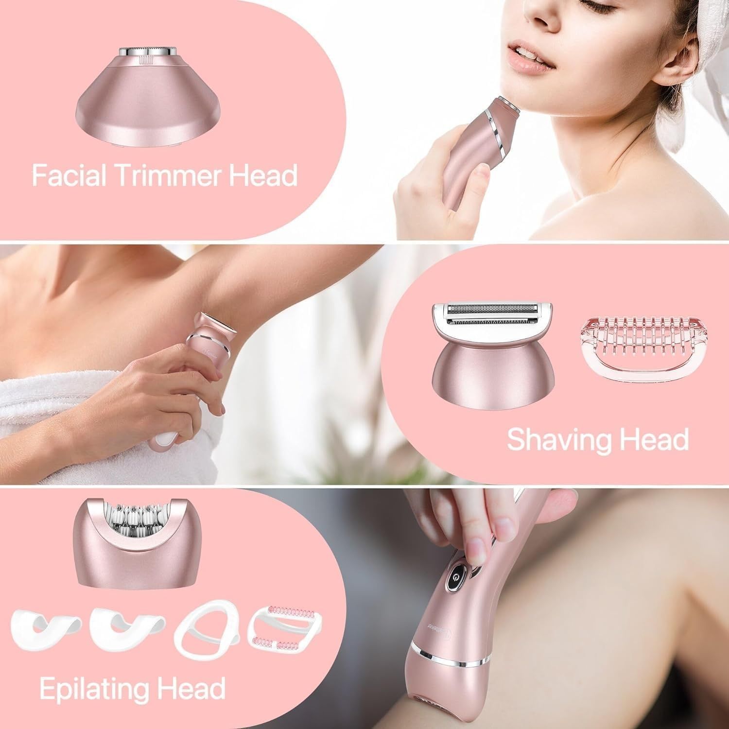 Epilator de dama Kit aparat de ras electric pentru indepartarea parulu