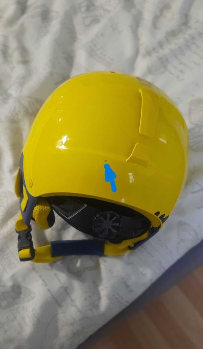 Детска ски каска Wedze H KD 500 (Decathlon); Жълта/сини елементи