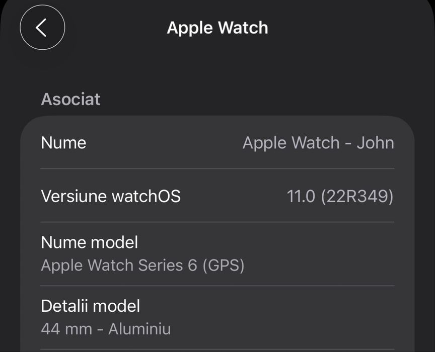 Apple Watch, 44 mm, seria 6, functioneaza 10/10