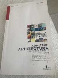 Vand carte Admitere arhitectura propuneri si subiecte