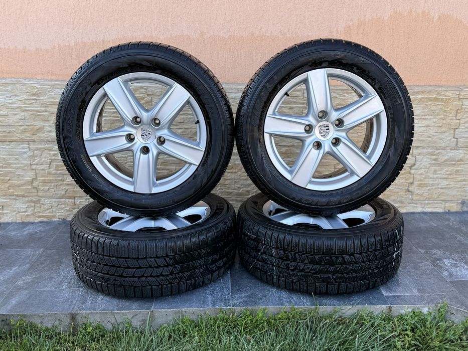 Roti Jante originale Porsche Cayenne+Anvelope Pirelli Iarna 255/55R18