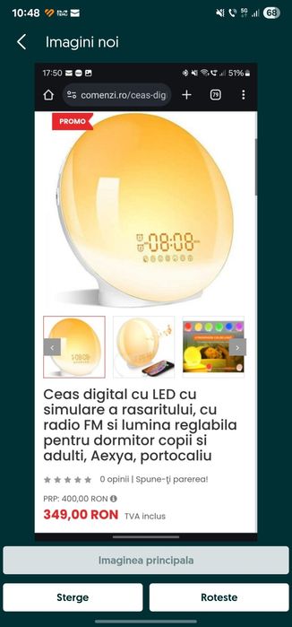 Incarcator Garmin și Ceas Digital cu led.