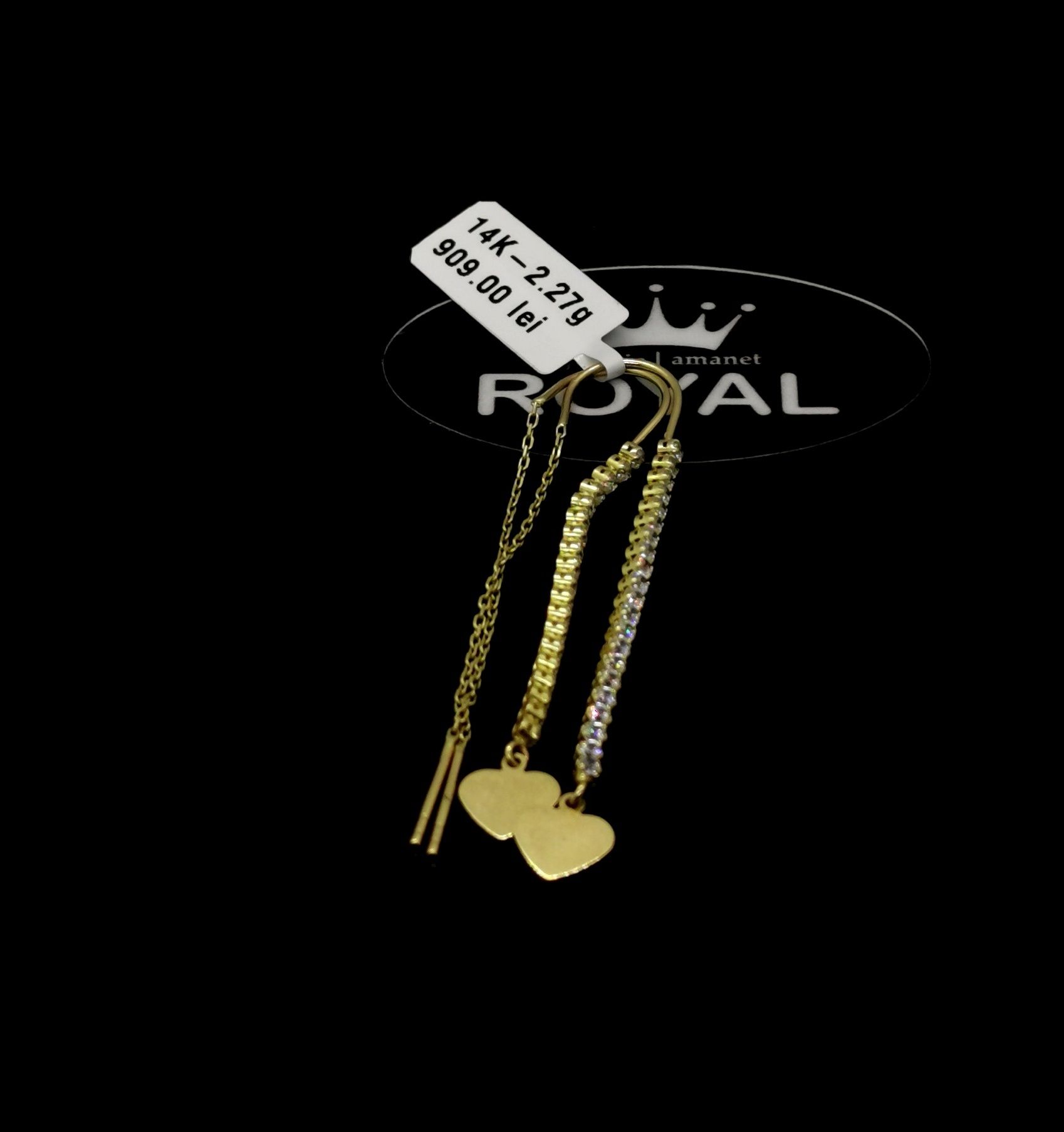 Bijuteria Royal cercei din aur 14k 2.27 gr