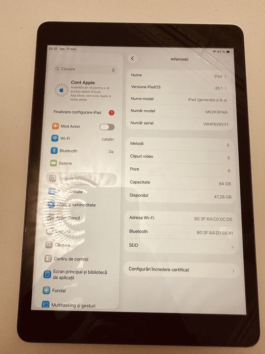 Apple Ipad gen 9 64gb