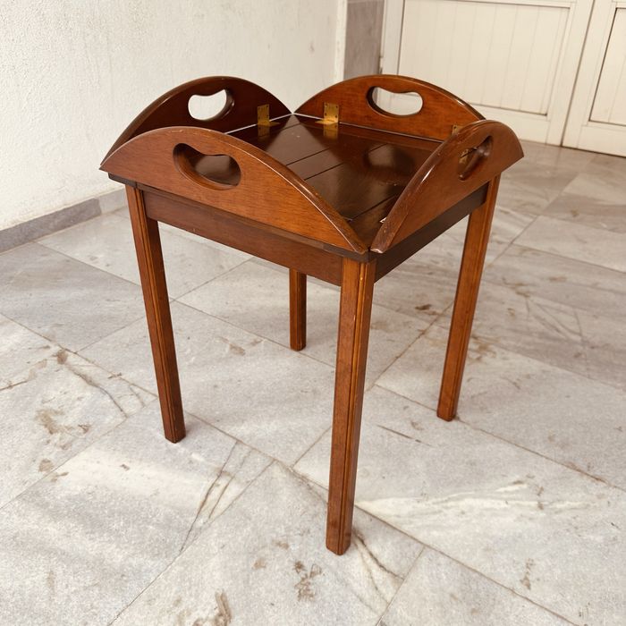 Масичка с поднос / Butler’s Tray Table – дърво и месинг