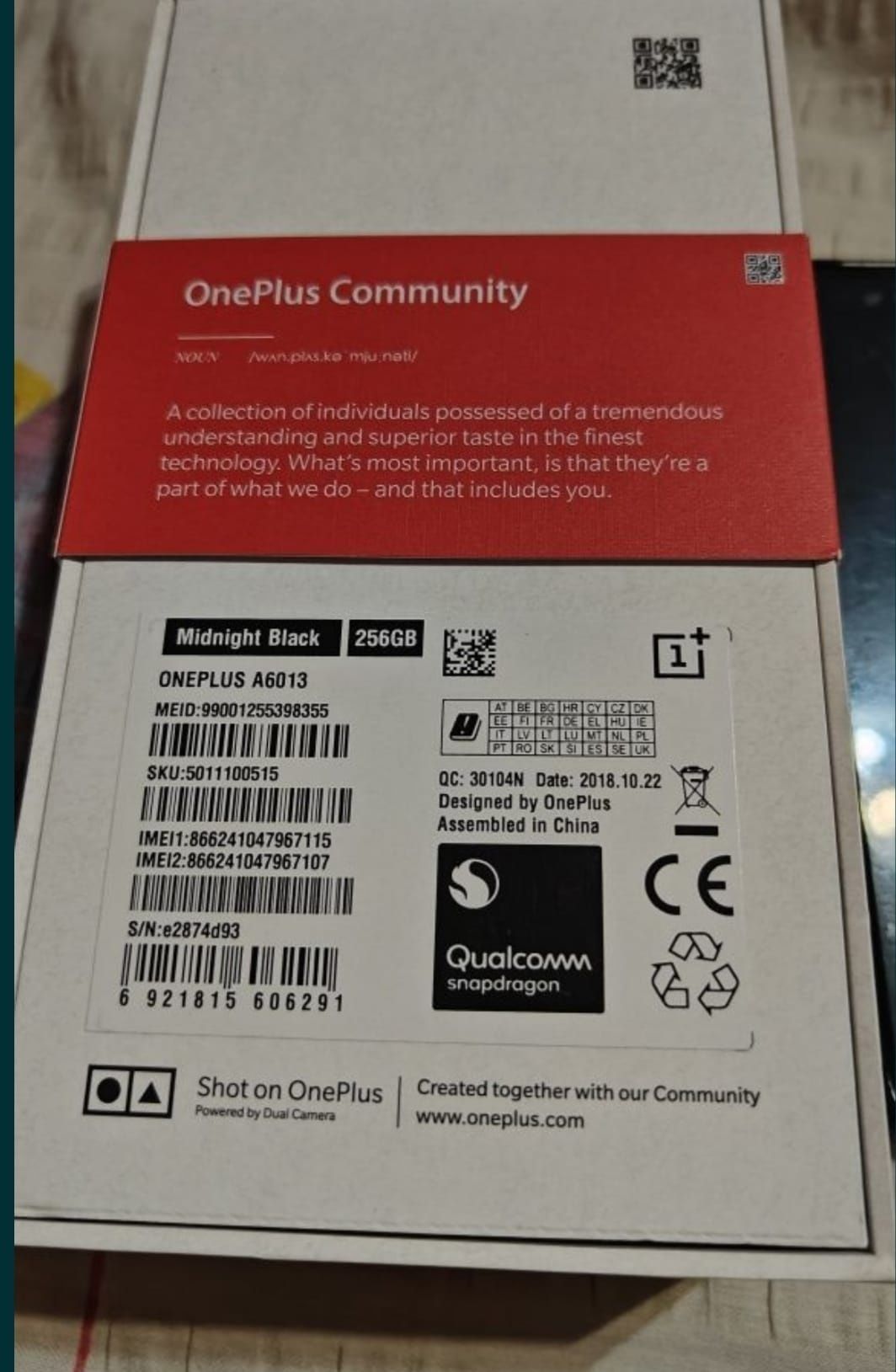 Telefon One Plus 6T Telefon One Plus 6T