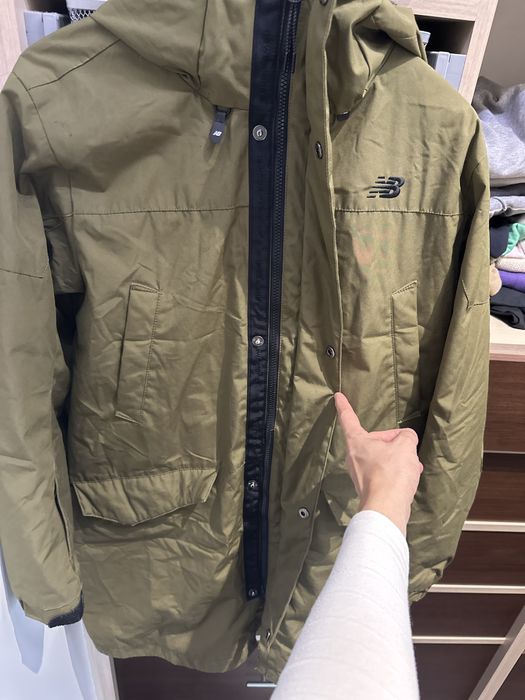 Geaca lunga verde kaki barbati XL new balance