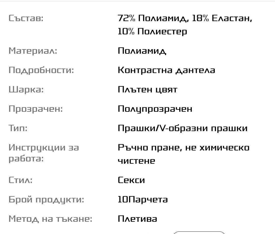 Дамски дантелени бикини