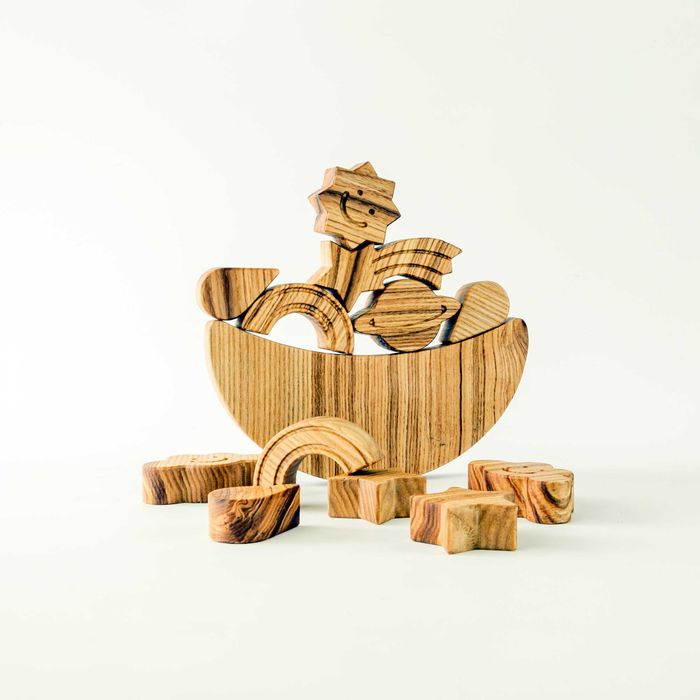 Монтесори баланс игра - Небеса, дървена играчка тип дженга