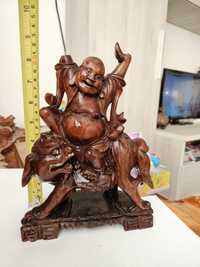Statueta lemn Budha Feng Shui