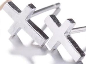 Cercel piercing cercel otel chirurgical CRUCE unisex
