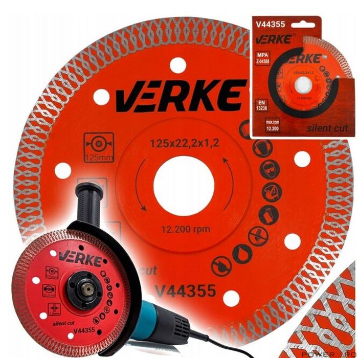 Disc diamantat pentru placi ceramice, gresie, piatra naturala, 125 x