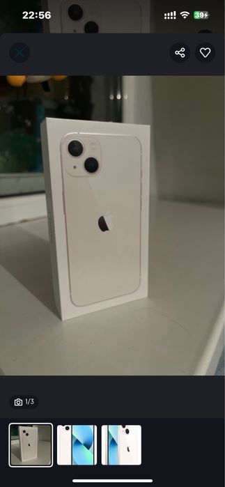 iPhone13 б-у комплект зарядка коробка