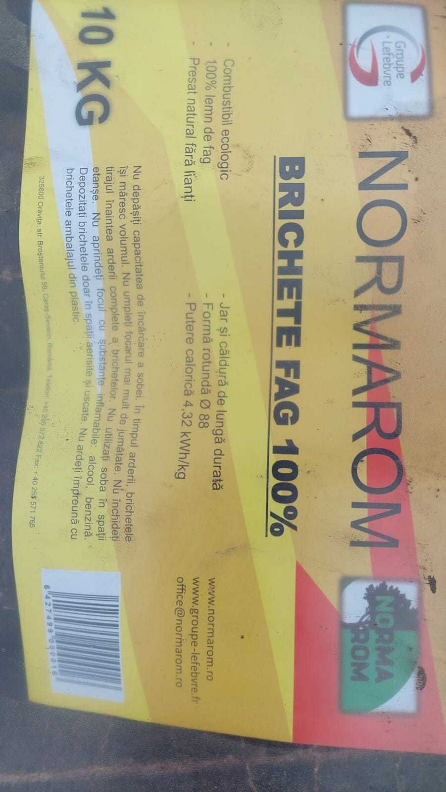 Brichete cilindrice fag 100%..Stoc limitat!