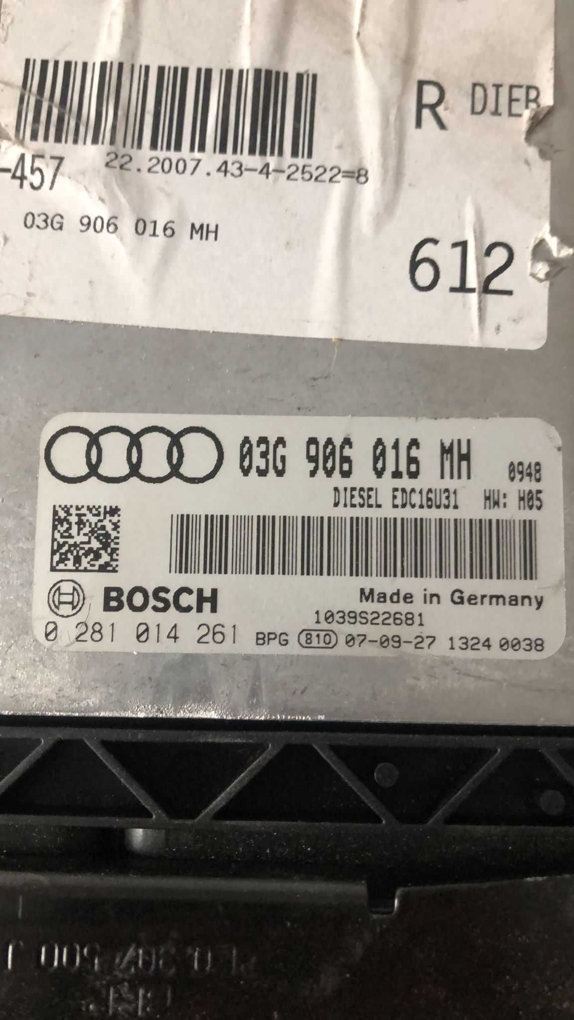 ECU Calculator motor Audi A6 2.0 TDI, cod 0281014261