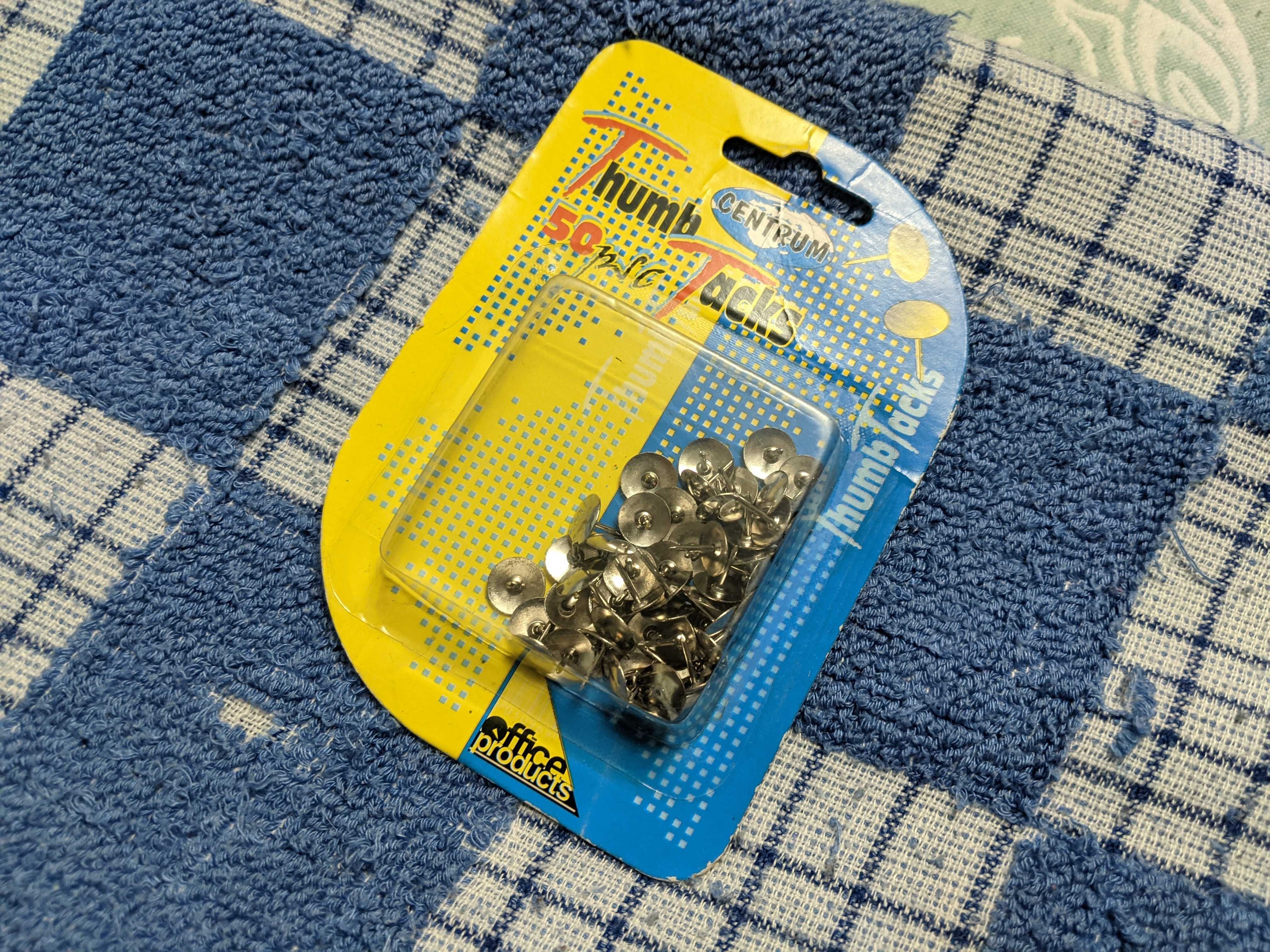 Кнопки канцелярские, металлические, никелированные, 10 мм, 50 шт