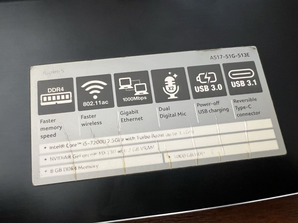 Acer i5-7 pokolenie