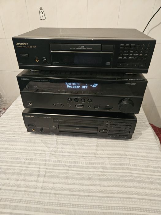 sansui cd x 317 cd player  yamaha rx v 381 5.1 . kenwood dp 7050 cd