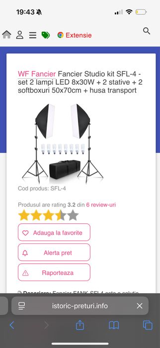 Kit nou 2 softbox-uri Fancier