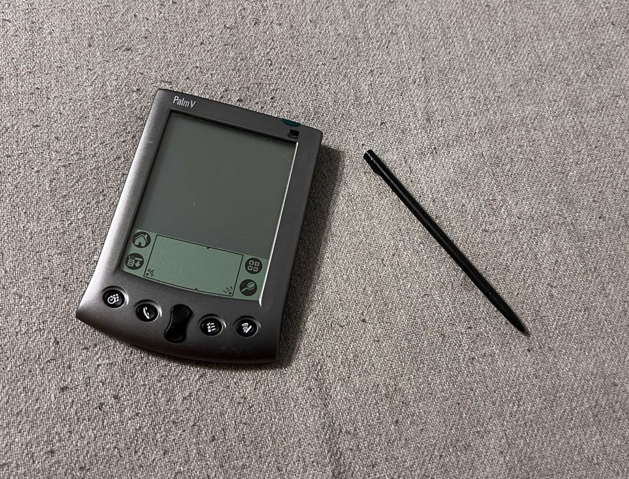 Palm V 3Com PDA original an 1999 cu stylus, colectie retro