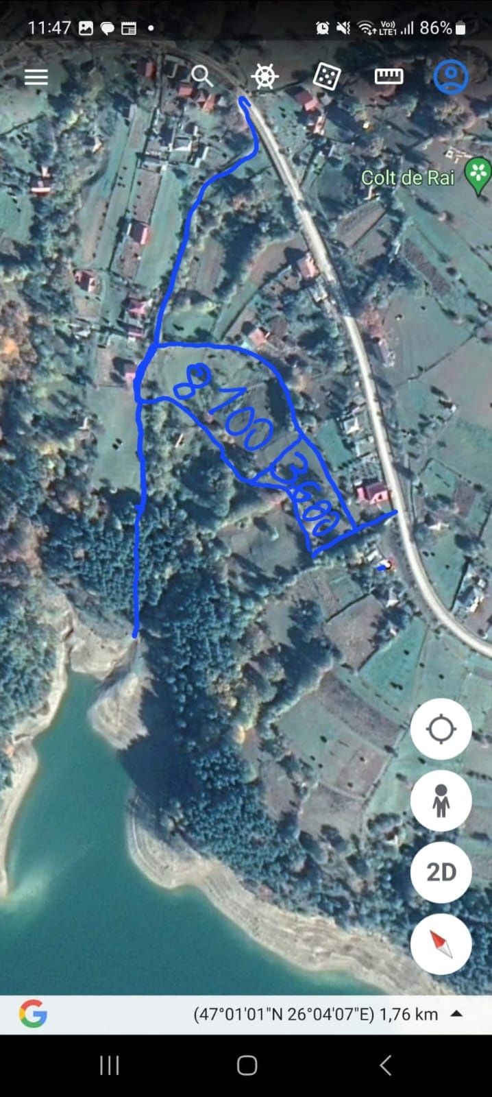 Teren lac Bicaz(Izvorul Muntelui] com.Hangu/Buhalnita