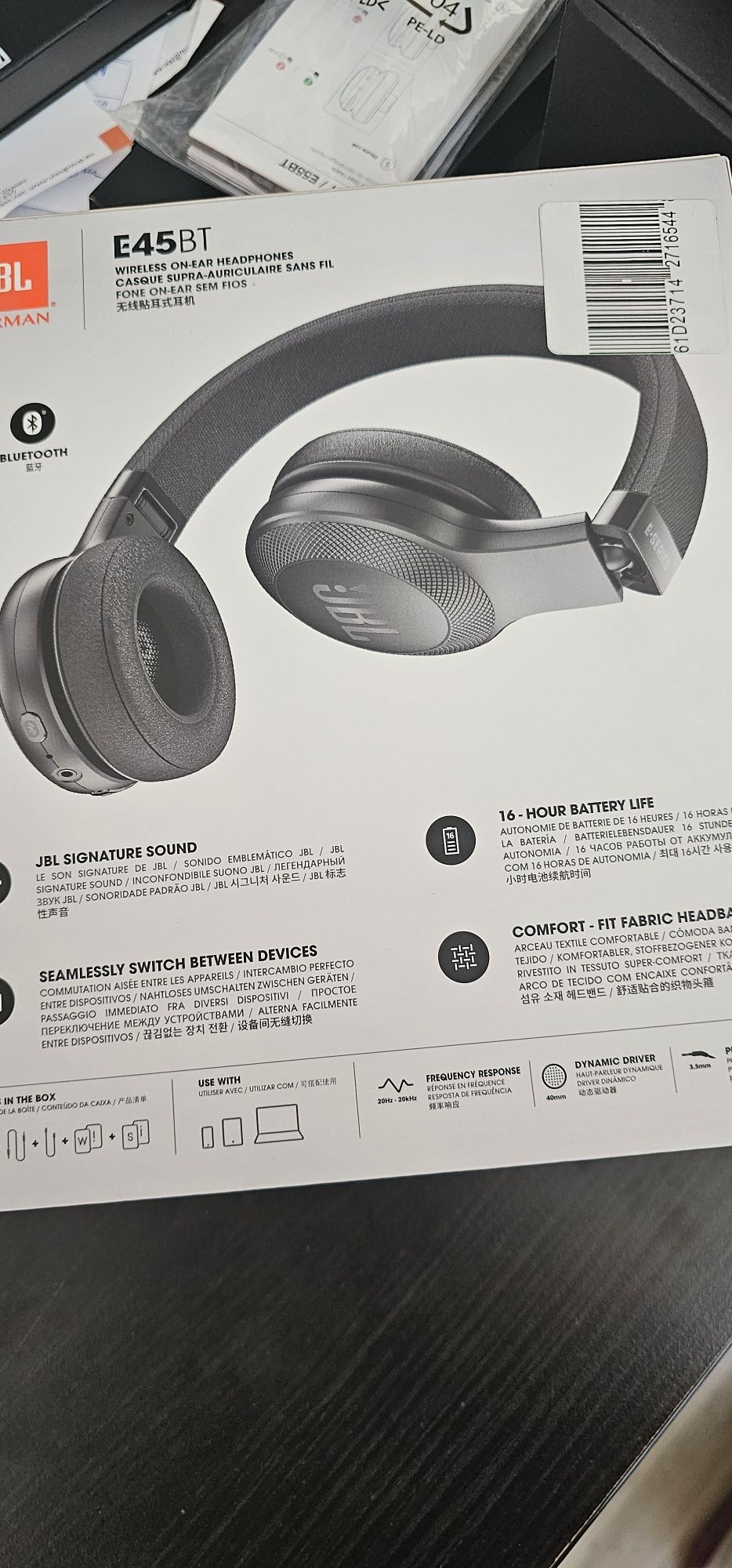JBL E45BT Bluetooth безжични слушалки