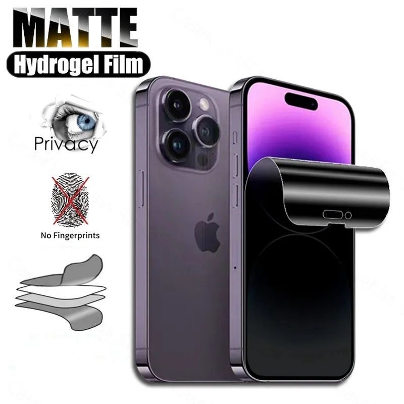 Матов Privacy Хидрогел Протектор за Дисплей за Apple iPhone 15 14 13