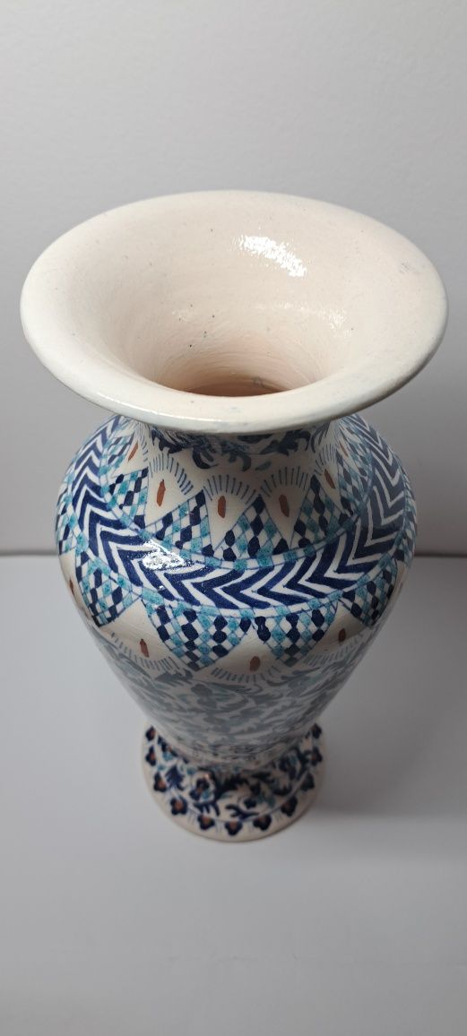 Vaza ceramica superba de colectie - Turcia - Kutahya - anii 1960-1970