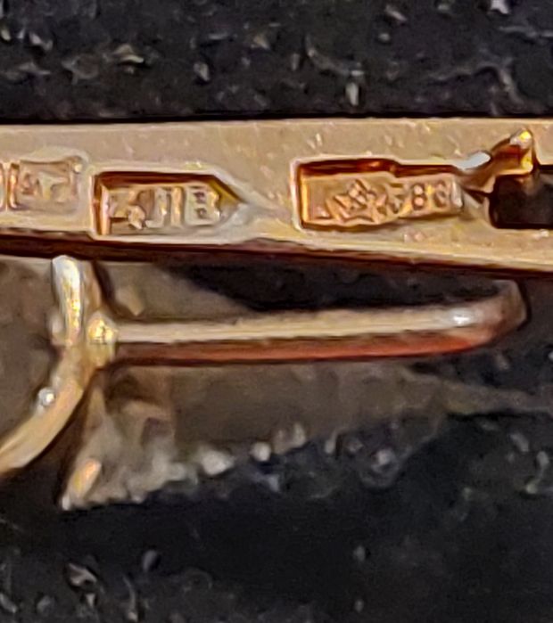 Руски златни обеци антикварни