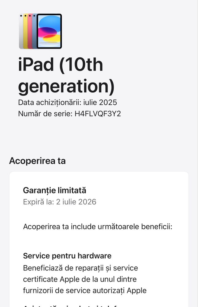 Ipad 10  nou, sigilat garantie 2026