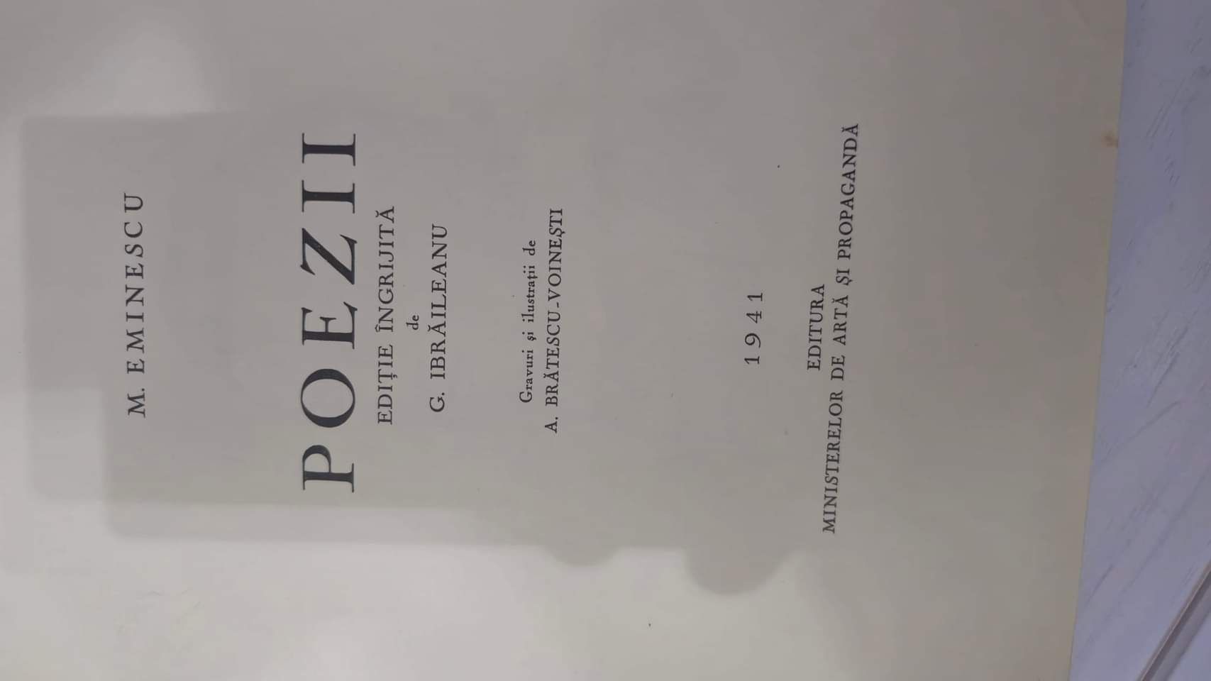 Poezii Eminescu 1941 gravuri Bratescu Voinesti