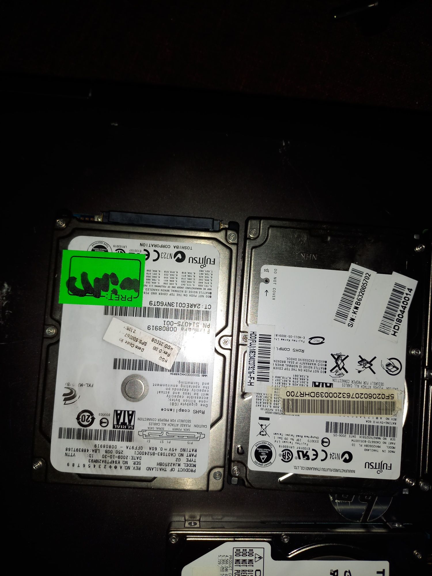 Harduri sata laptop 250gb,160,80