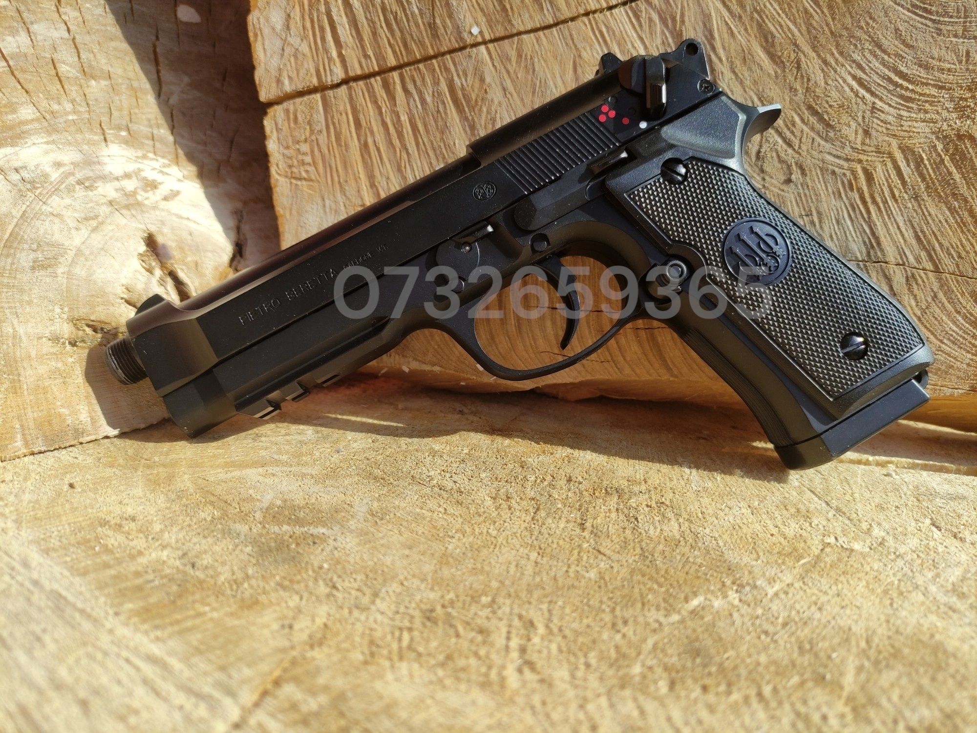 Super PRET Beretta m92 cu amortizor pistol airsoft AEG MetalSlide